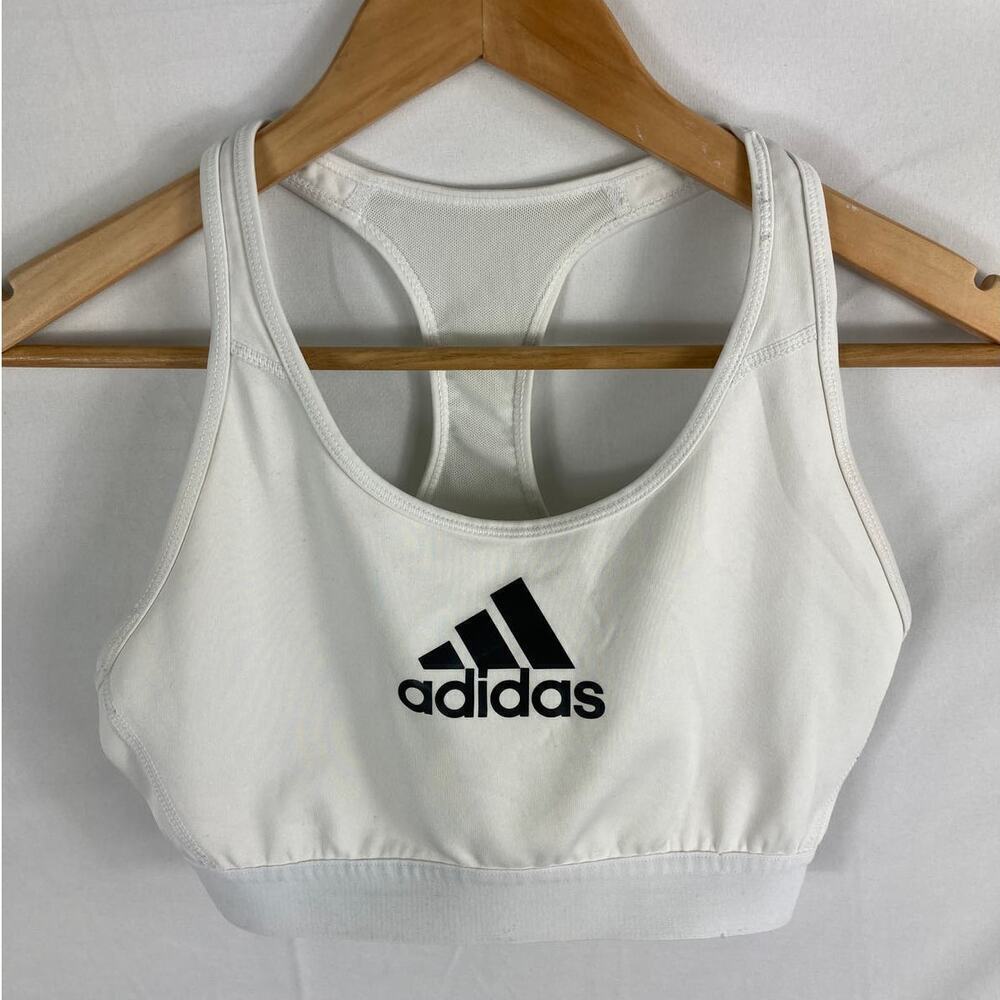 Adidas White Racerback Sports Bra Size Small